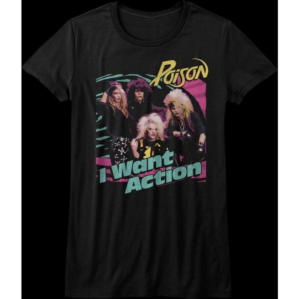 I Want Action Poison Classic Rock Fan Retro Unisex T-Shirt